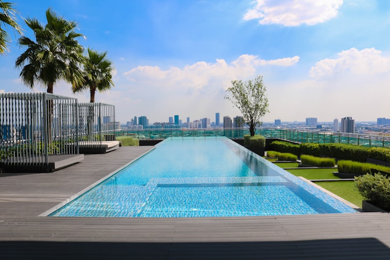 Community pool and amenities area